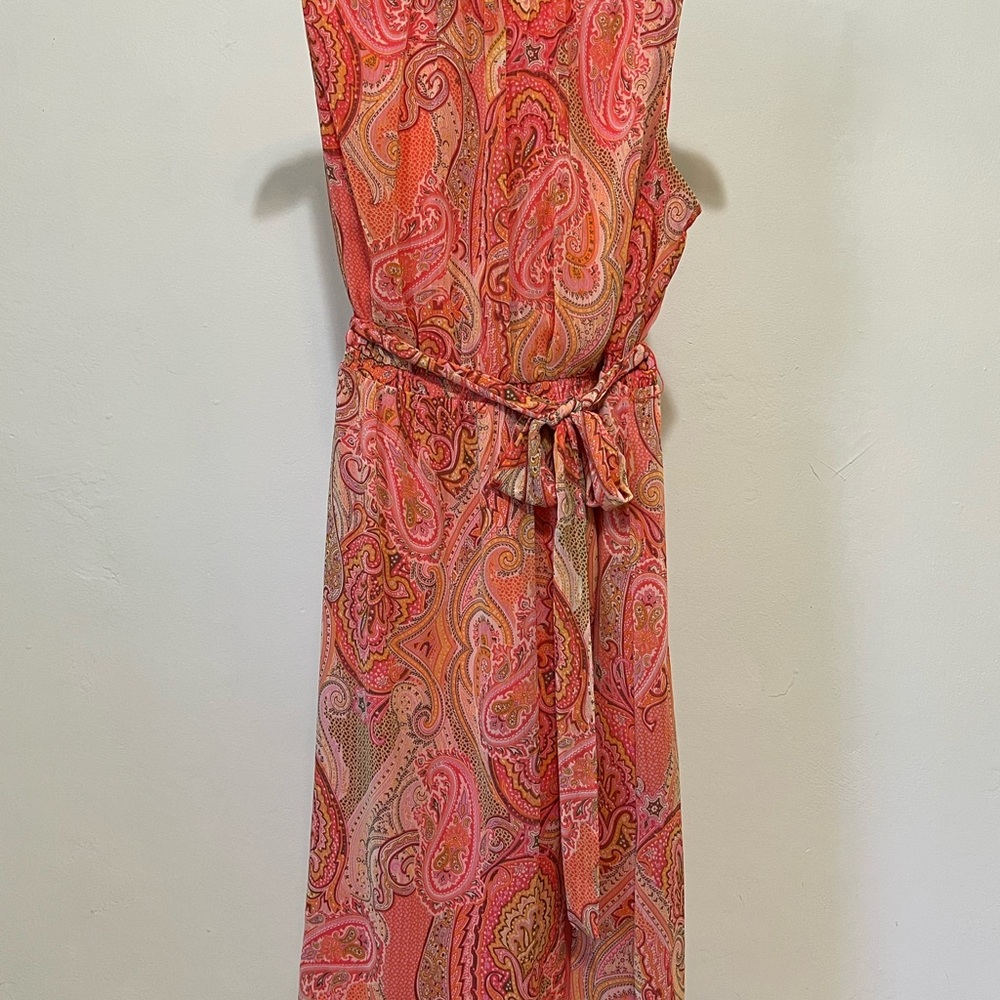 Tommy Hilfiger Pink Paisley Midi Dress